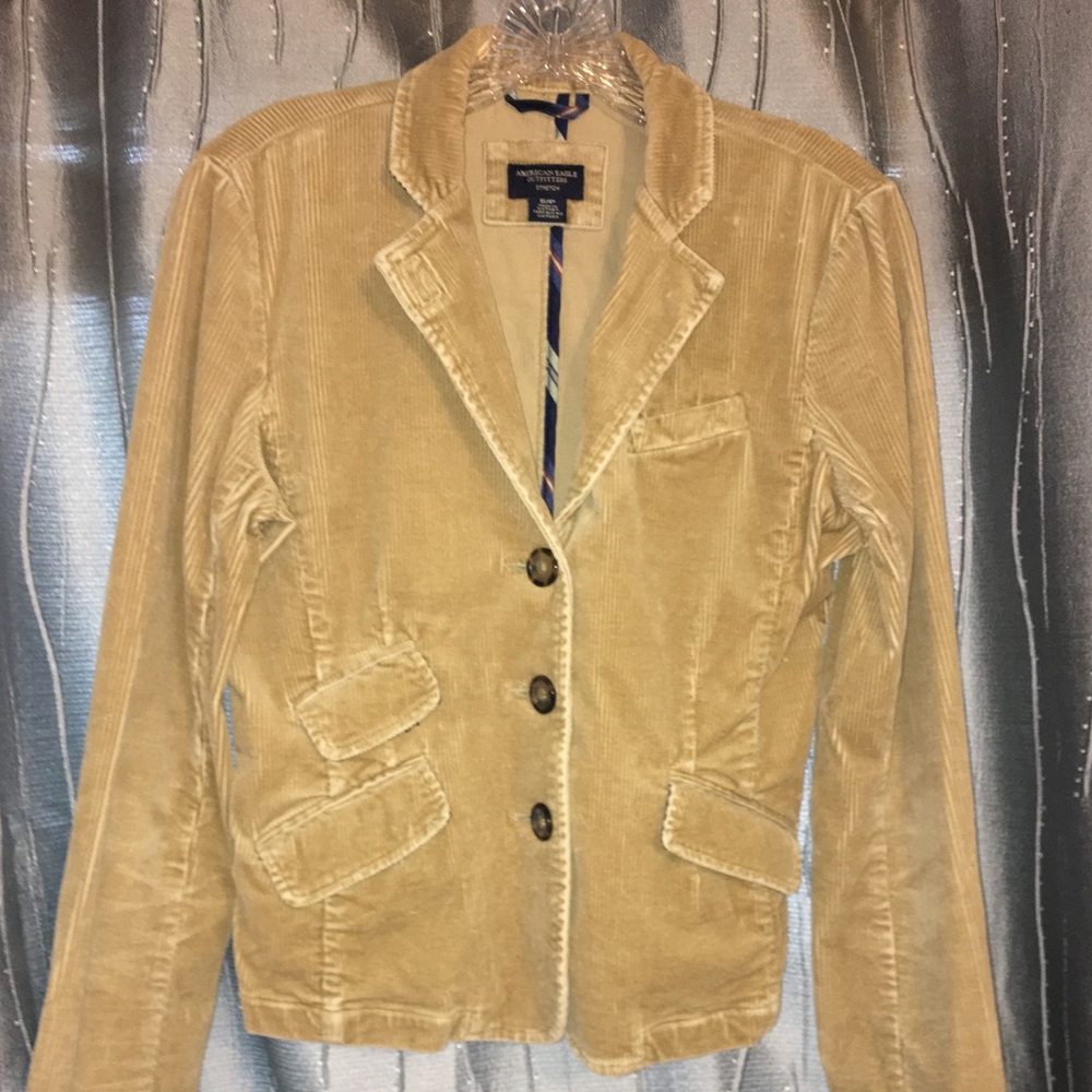 American eagle beige corduroy blazer, size small
